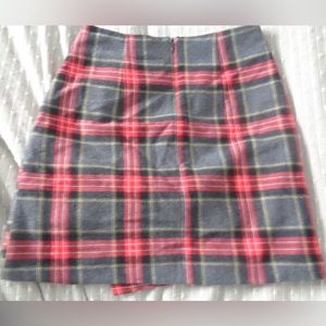 H&M Plaid Buttoned Skirt Size 0